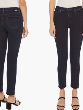 MOTHER The Mid Rise Dazzler Ankle Fray in Holding Hands wash size 26